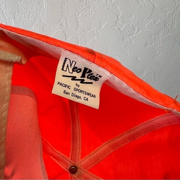 Vintage CBS News Neon Orange Ball Cap Trucker Hat - Picture 6 of 6